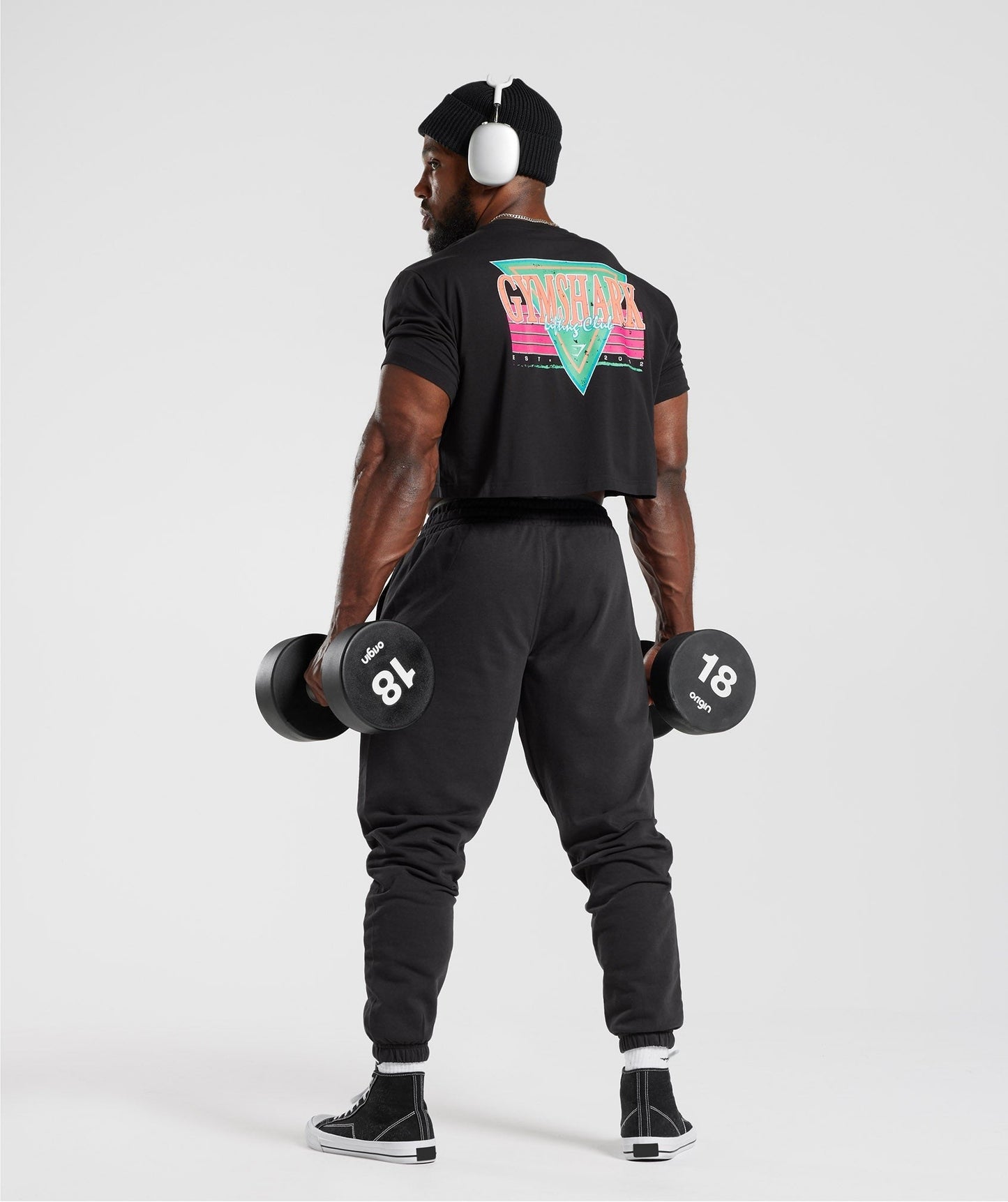 Gymshark Retrowave Crop T-Shirt - Black