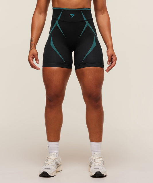 Gymshark Apex Lift Seamless Short - Black/Brand Blue
