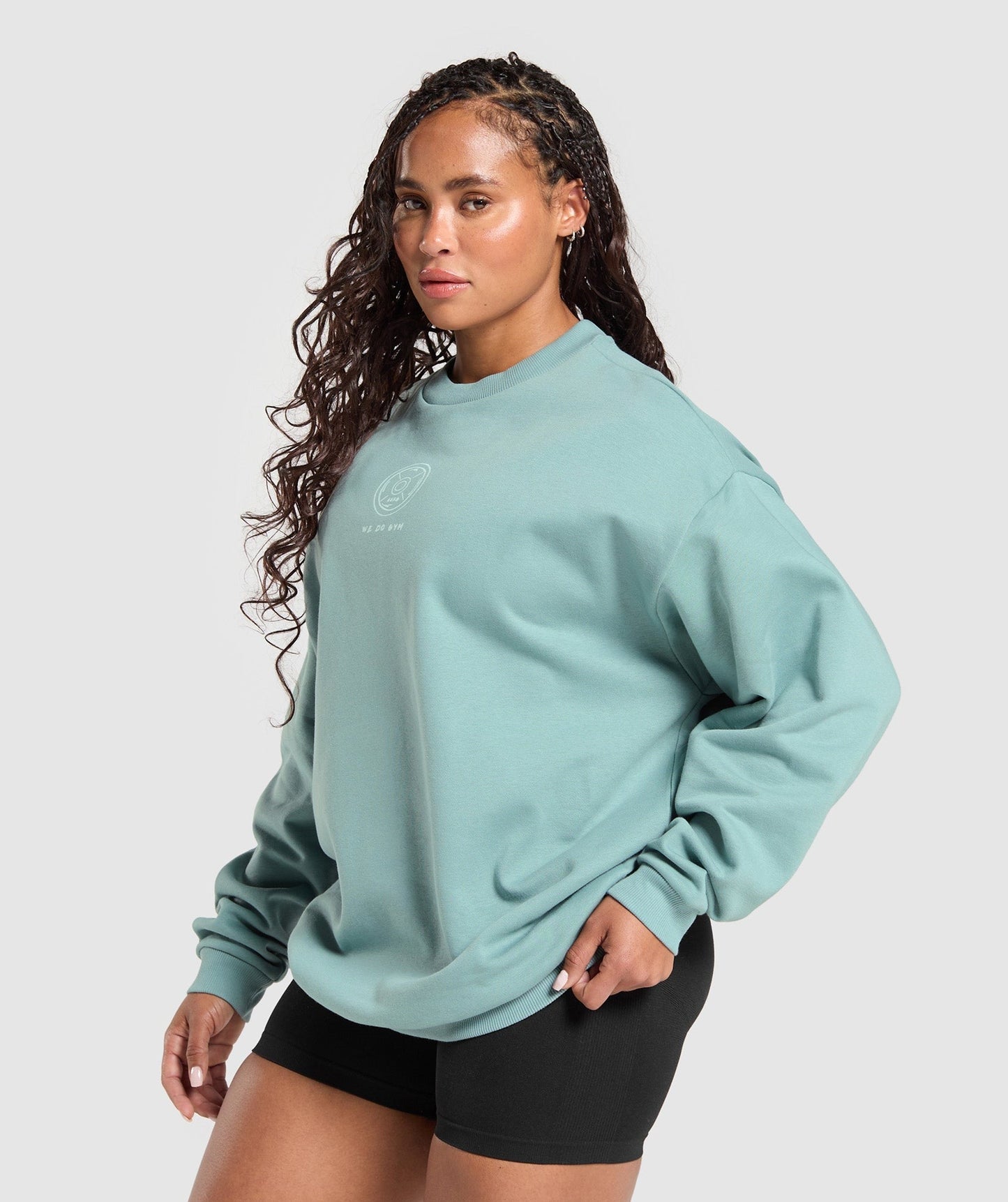Gymshark Graphic Illustration Pullover - Celeste Blue