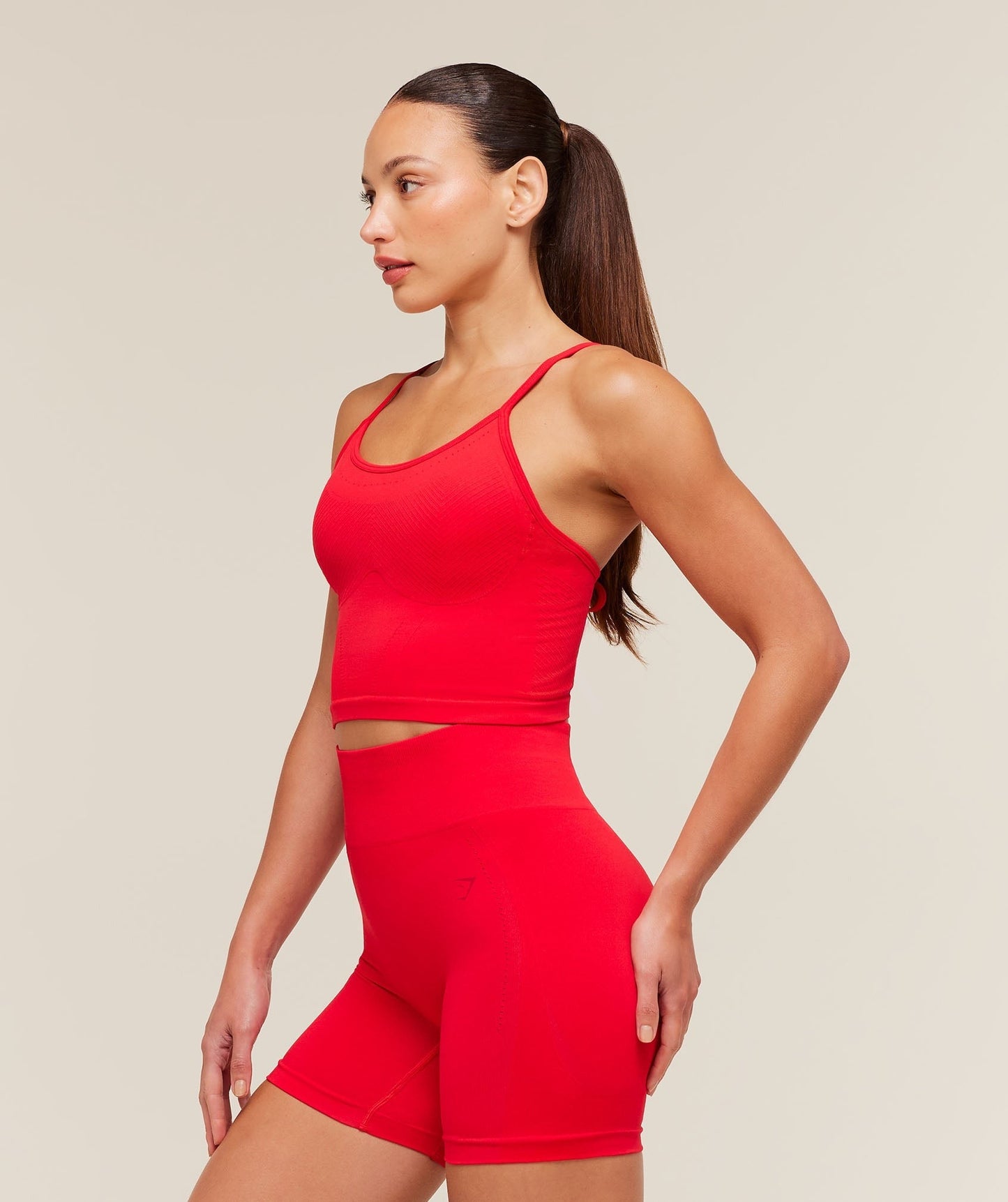 Gymshark Energise Seamless Crop Top - Athletic Red