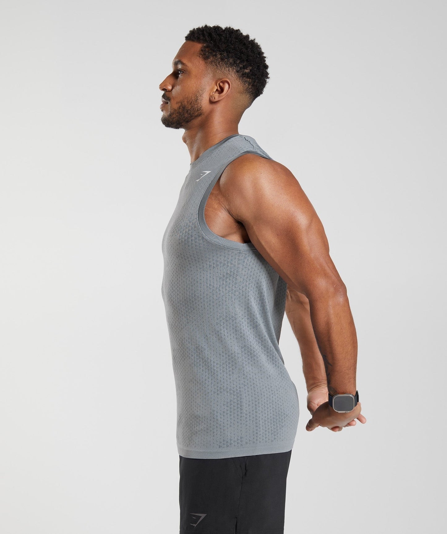 Gymshark Sport Seamless Tank - Drift Grey/Evening Blue