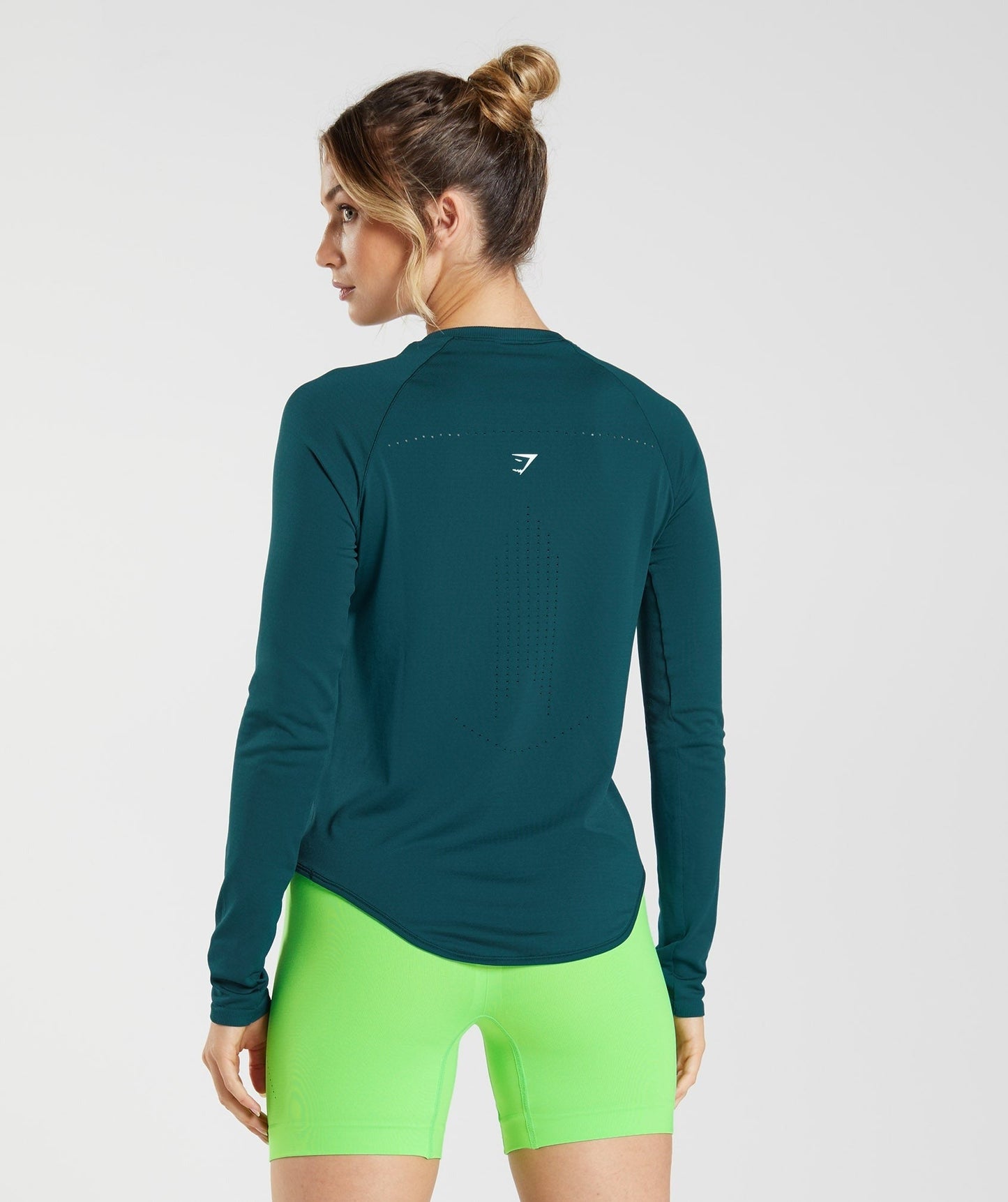 Gymshark Sweat Seamless Long Sleeve Top - Winter Teal