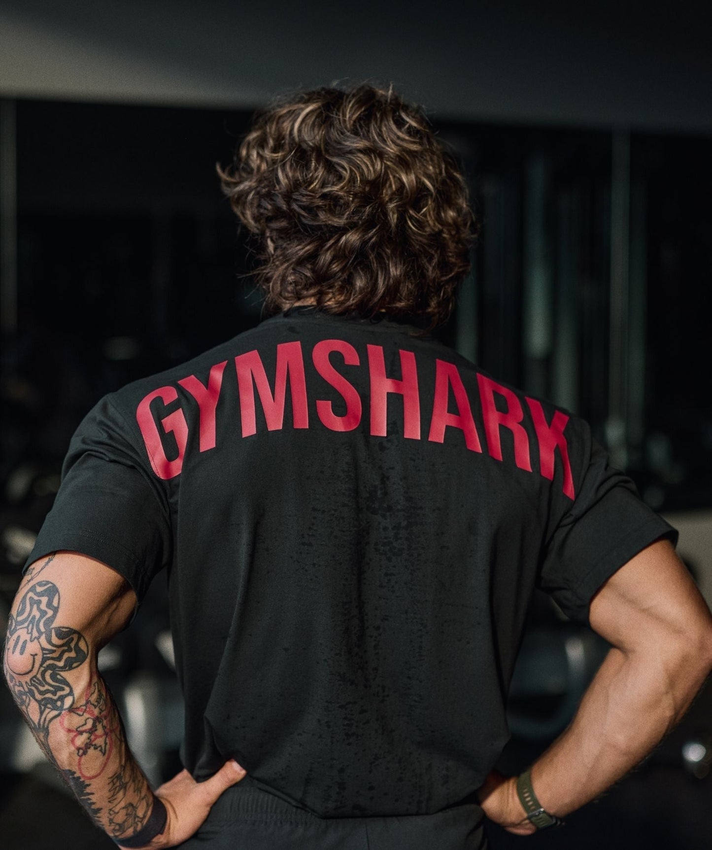 Gymshark Power T-Shirt - Black/Conditioning Red