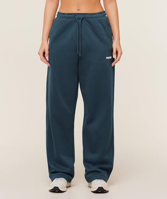 Gymshark Cosy Luxe Straight Leg Regular Joggers - GS Stealth Blue