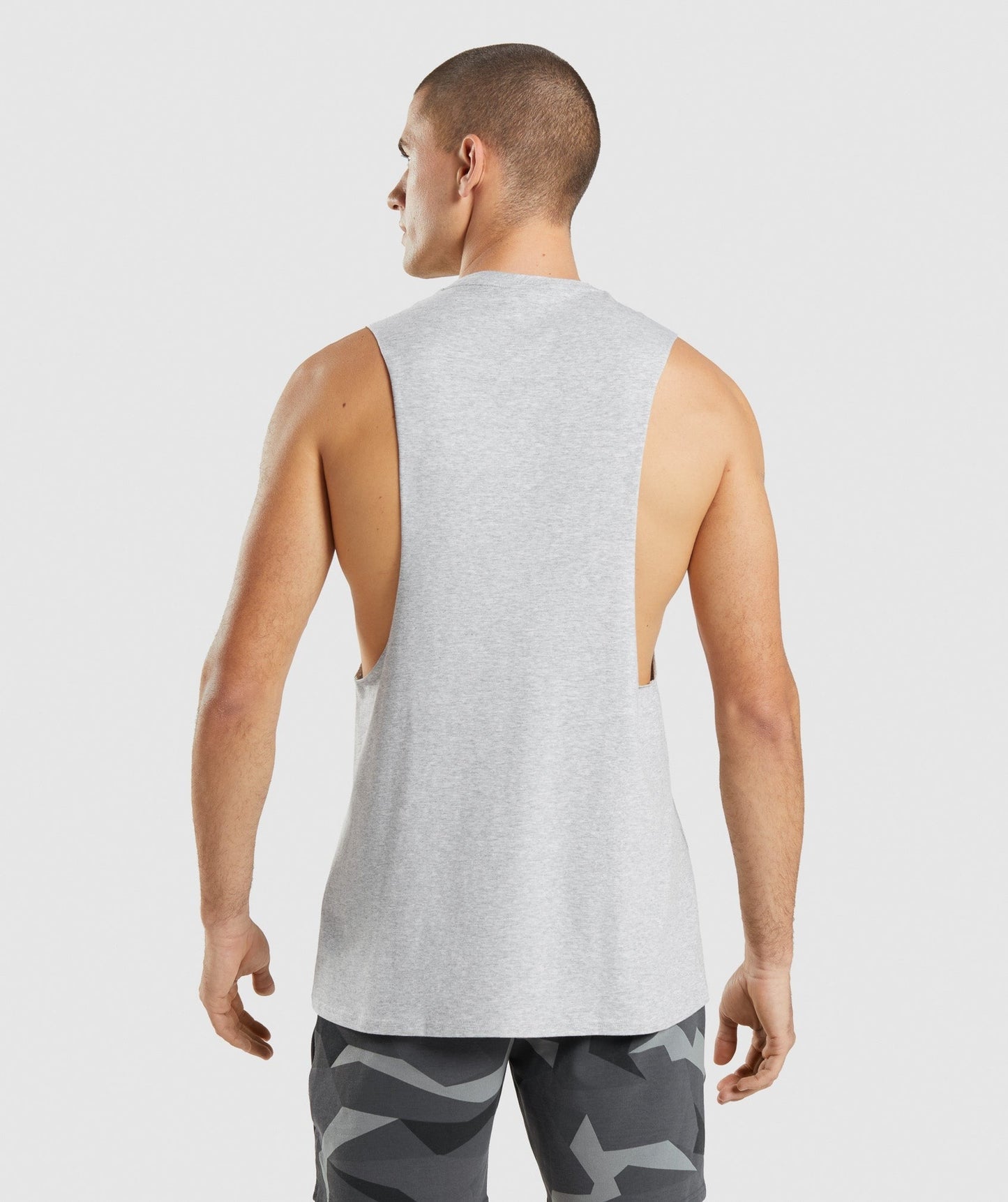 Gymshark Critical 2.0 Drop Arm Tank - Light Grey Marl