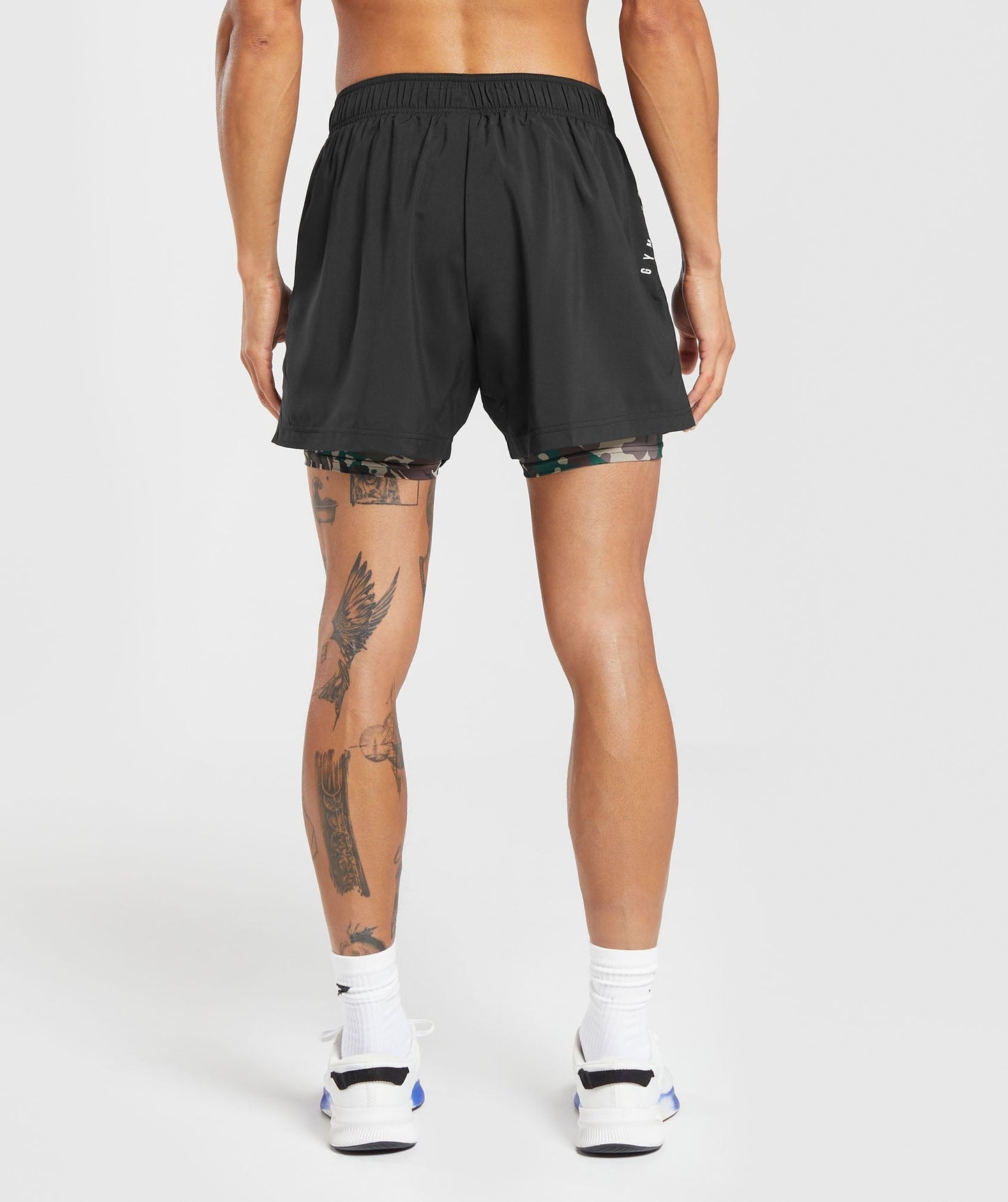 Gymshark Sport 5" 2 in 1 Shorts - Black/Cement Brown