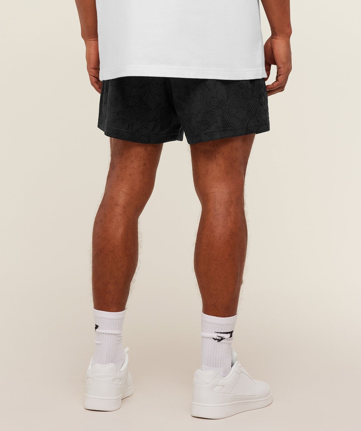 Gymshark Lifting Mesh 5" Shorts - Black/Grey