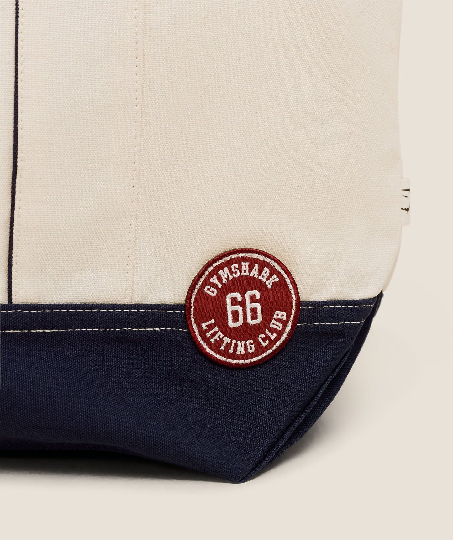Gymshark Collegiate Tote Bag - Heavy Blue/Oat White/Athletic Burgundy