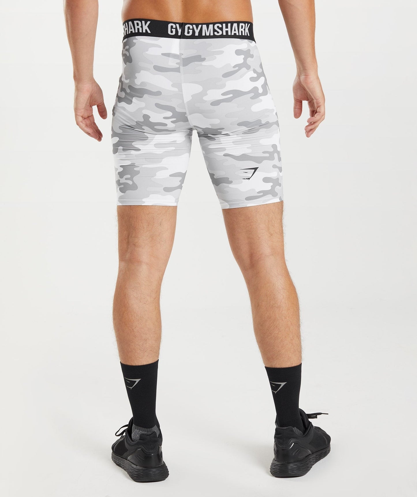 Gymshark Element Baselayer Shorts - Light Grey Print