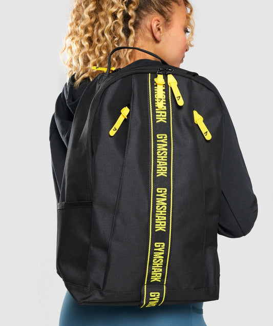 Gymshark Taped Logo Backpack - Yellow