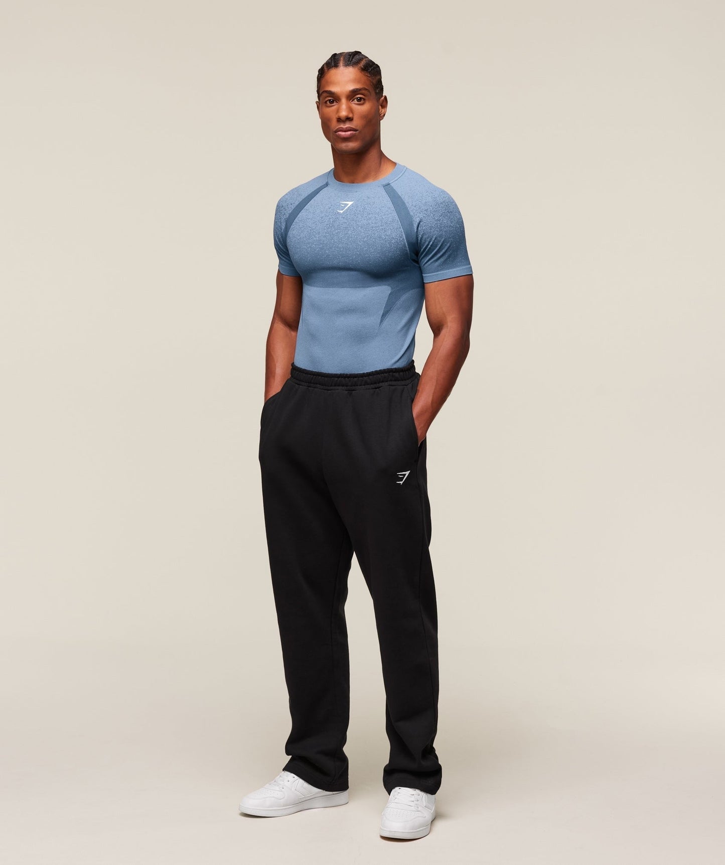 Gymshark Shadow Seamless T Shirt - Faded Blue