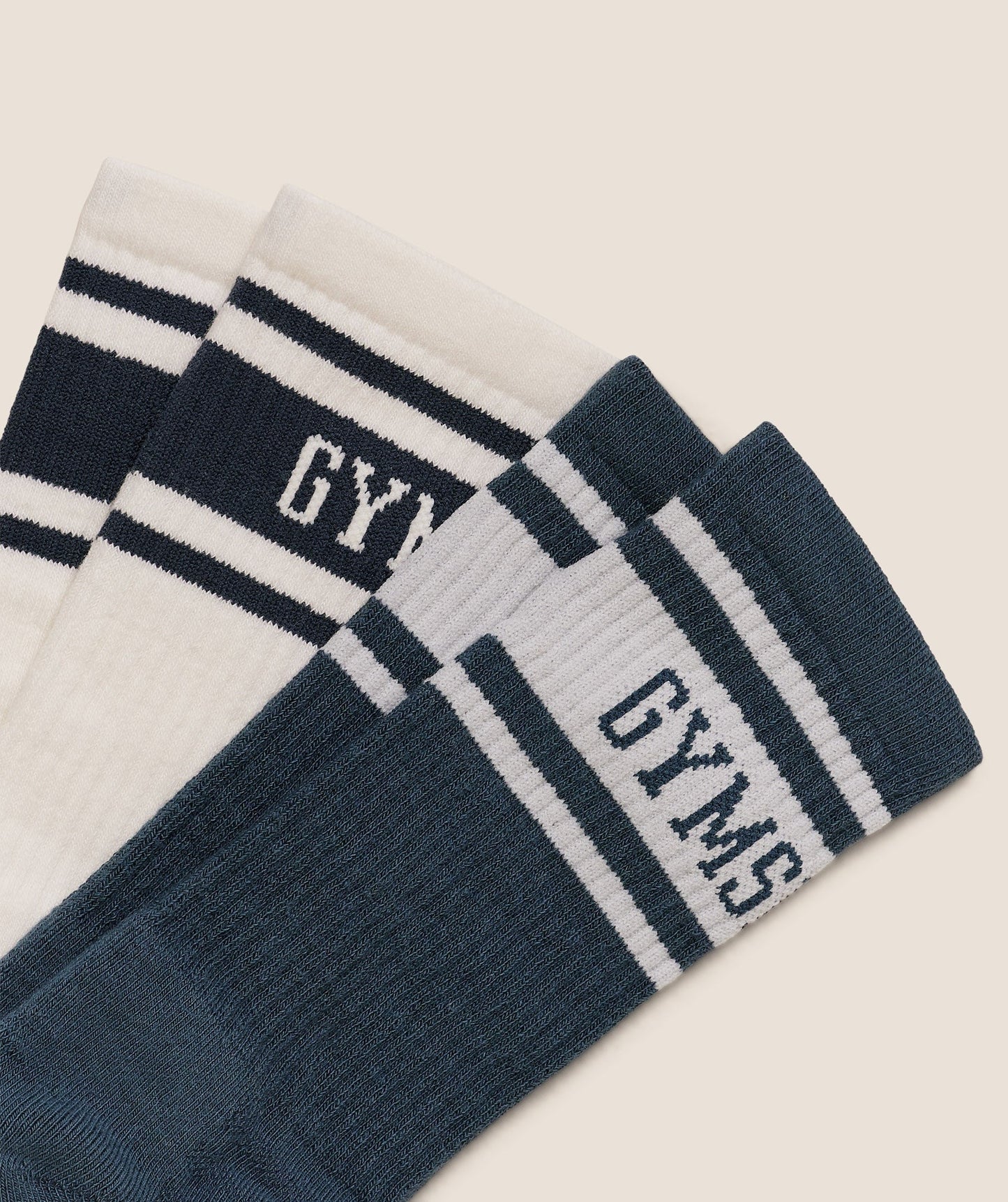 Gymshark Collegiate Crew Sock 2pk - GS Stealth Blue