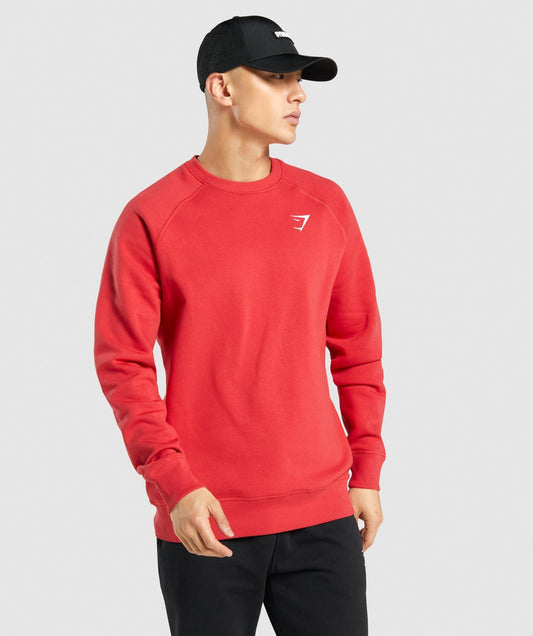 Gymshark Crest Sweatshirt - Red