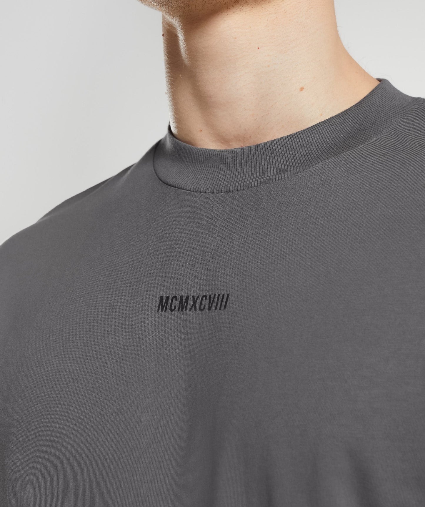 Gymshark GS x David Laid Oversized Long Sleeve T-Shirt - Wolf Grey