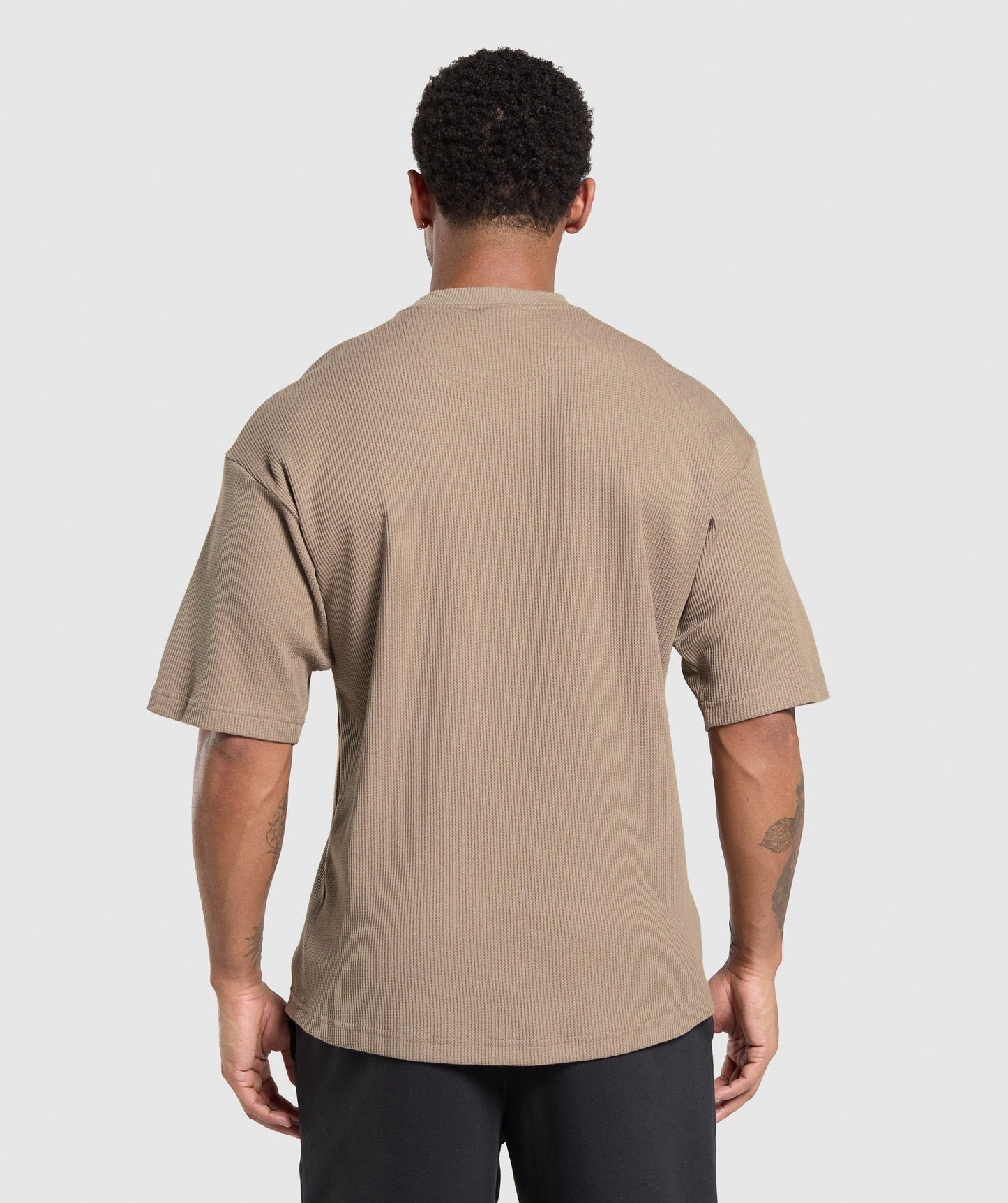 Gymshark Waffle Oversized T-Shirt - Lifestyle Brown