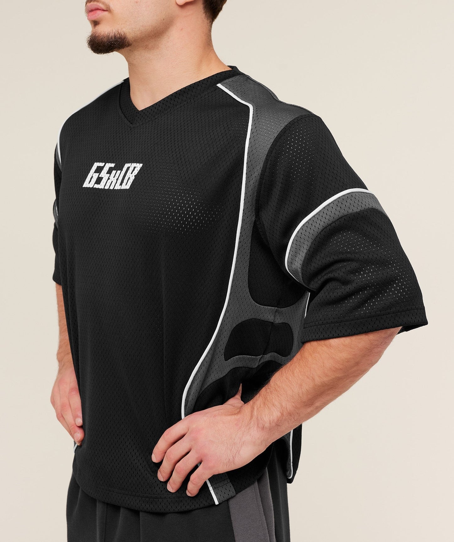 Gymshark x Carlos Belcast Mesh Jersey - GS Black