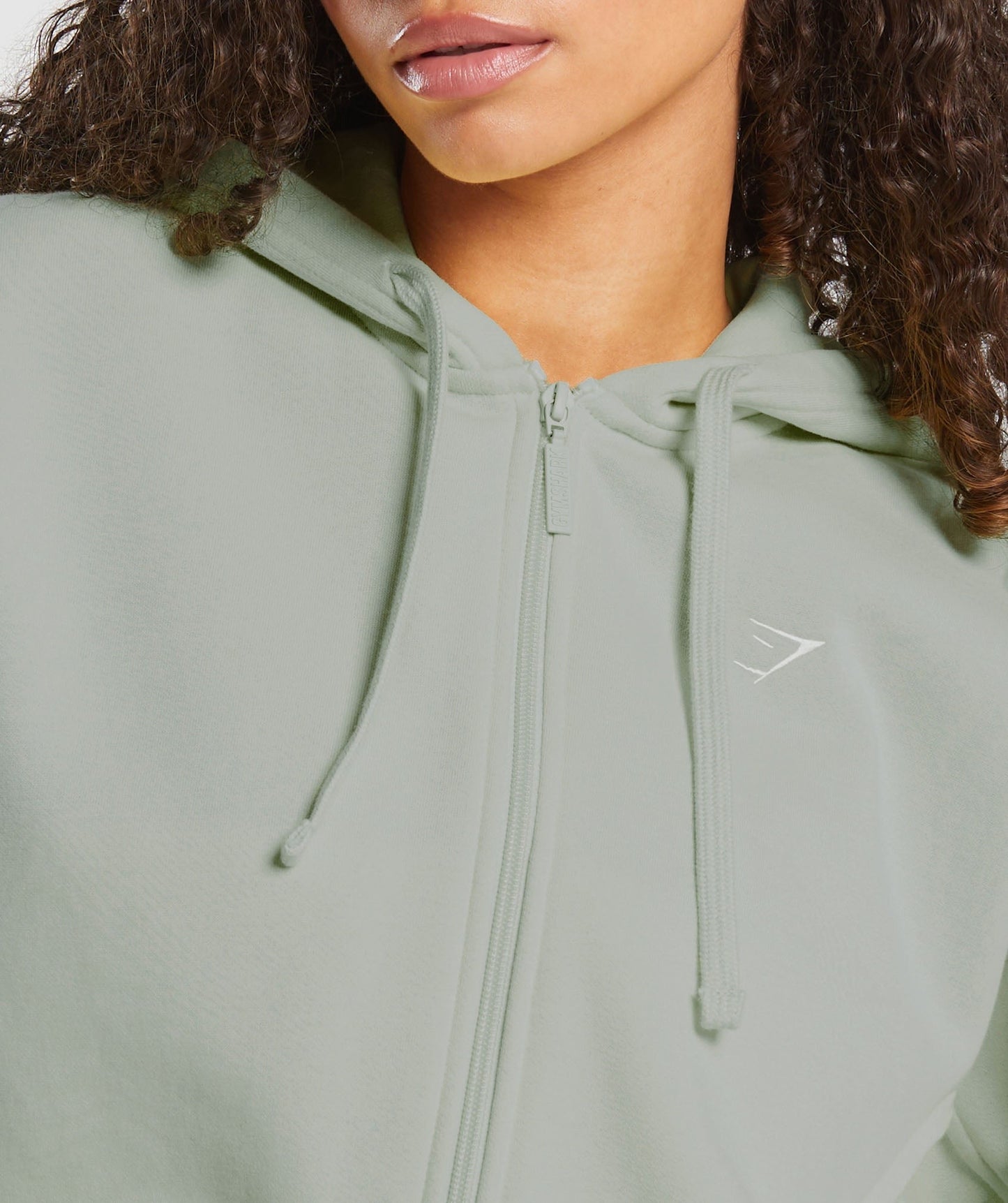 Gymshark Fleece Zip Hoodie - Stone Grey