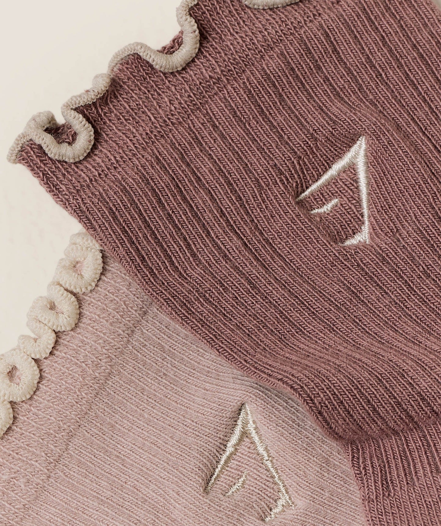 Gymshark Midi Frill Socks 3pk - Dusk Pink/Muted Pink/Chestnut Pink
