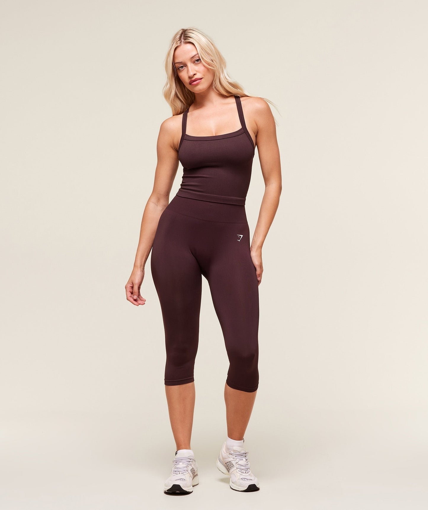 Gymshark Everyday Seamless Ribbed Midi Top - Cherry Purple