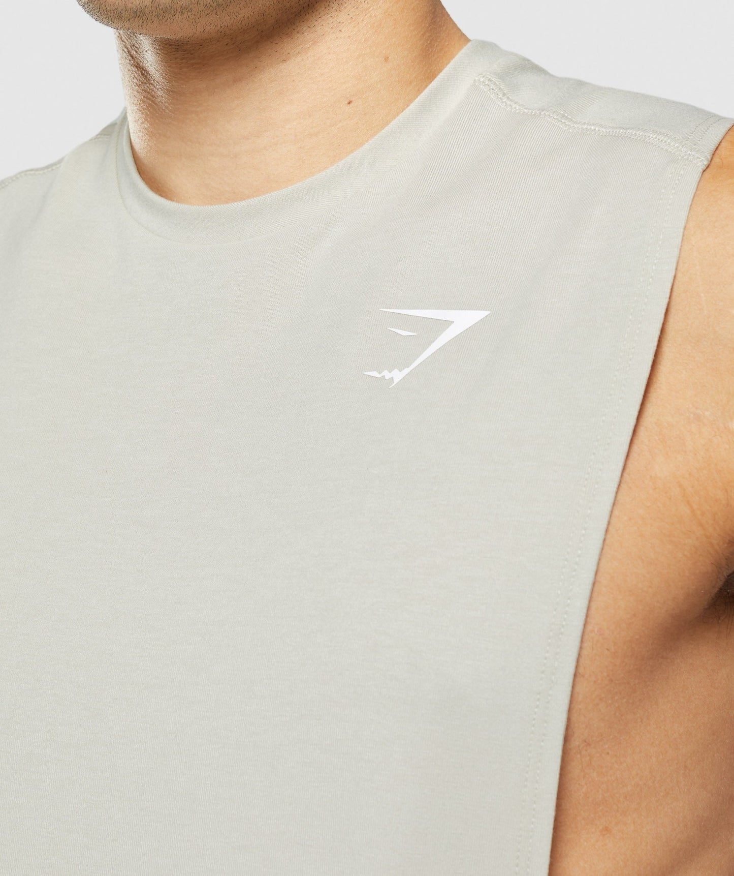Gymshark Bold Drop Arm Tank - Pebble Grey