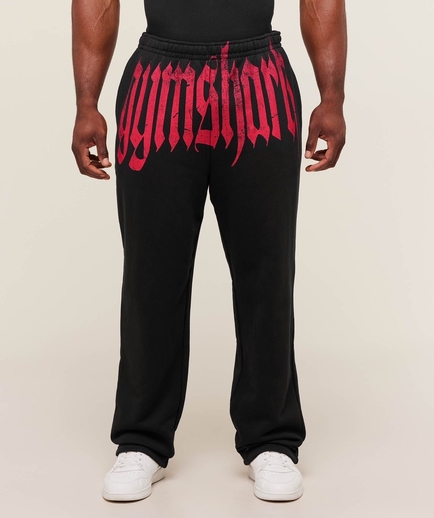 Gymshark Fade Graphic Straight Leg Joggers - GS Black