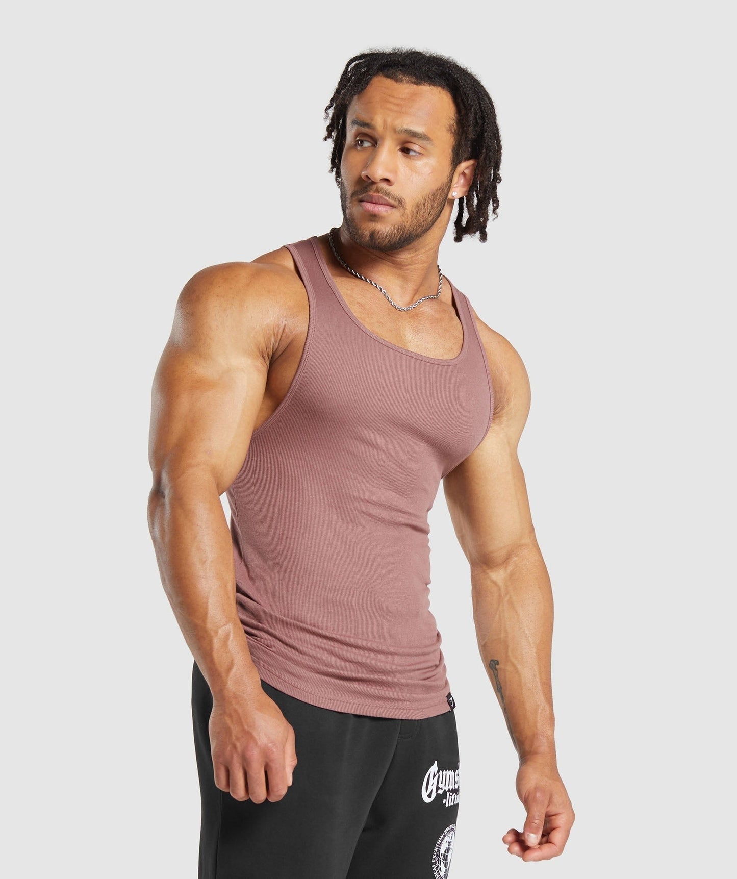 Gymshark Ribbed Tank 1PK - Brick Brown