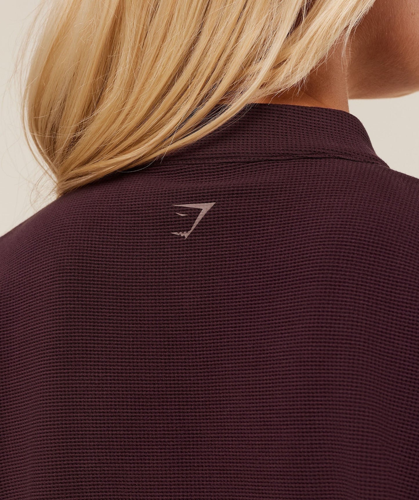 Gymshark Waffle Midi Zip Up Jacket - Cherry Purple