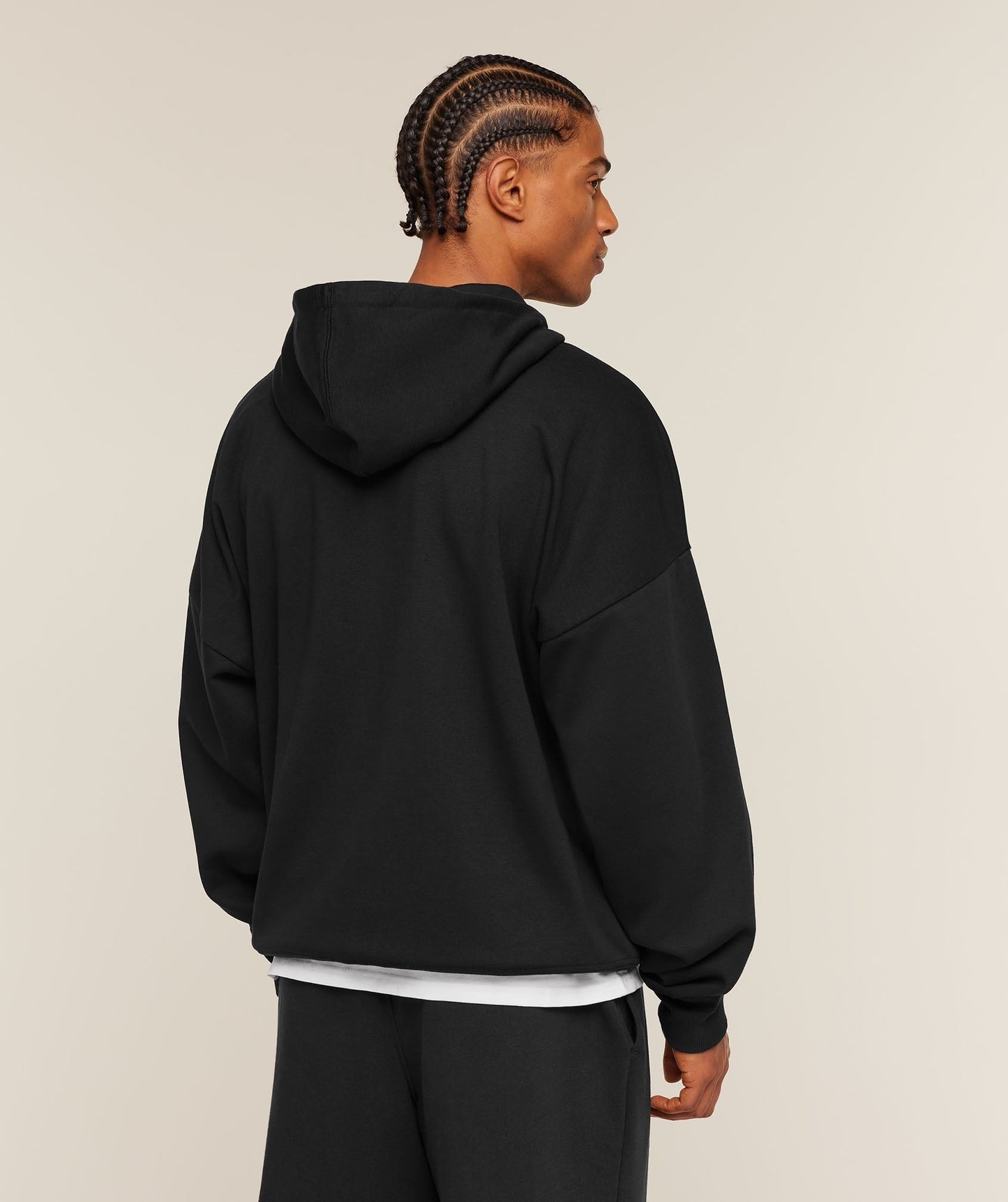 Gymshark Crest Oversized Zip Up Hoodie - Black
