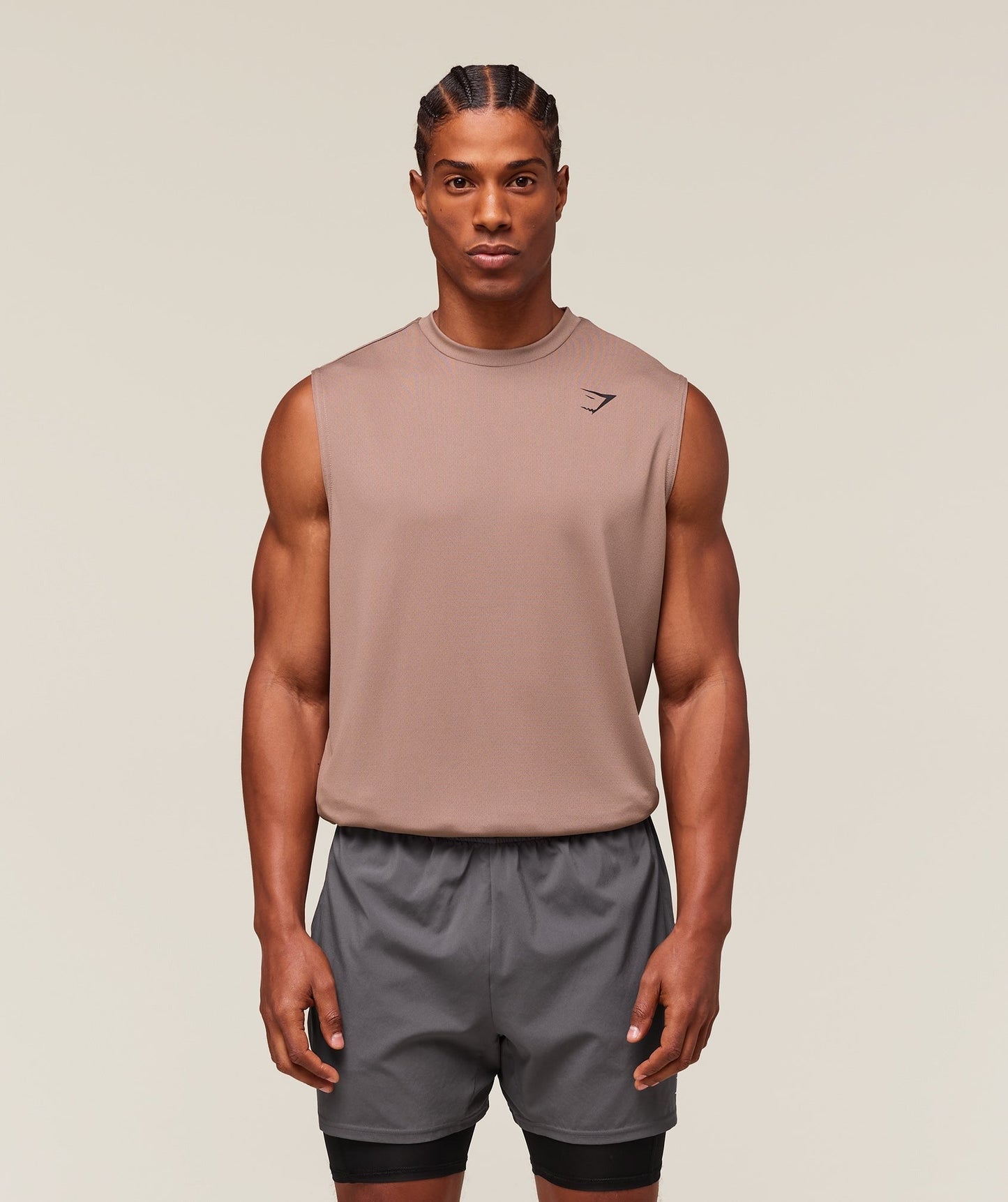 Gymshark Arrival Oversized Tank - Mocha Mauve