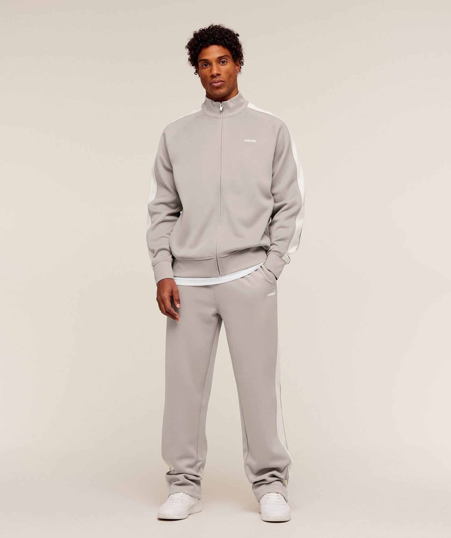 Gymshark Tricot Track Pants - Mushroom Grey