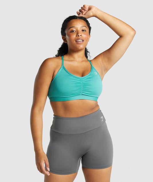 Gymshark Ruched Sports Bra - Teal