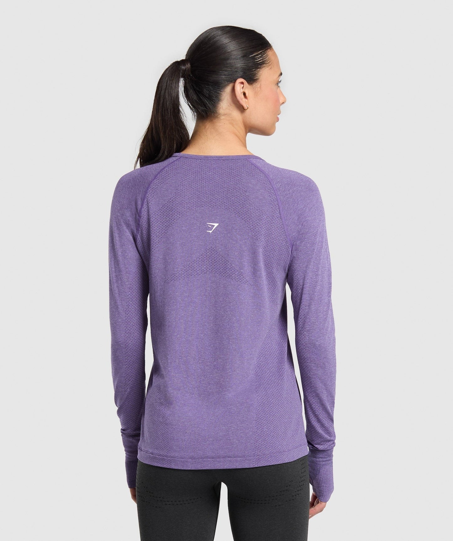 Gymshark Vital Seamless Light Long Sleeve Top - Functional Purple/Marl
