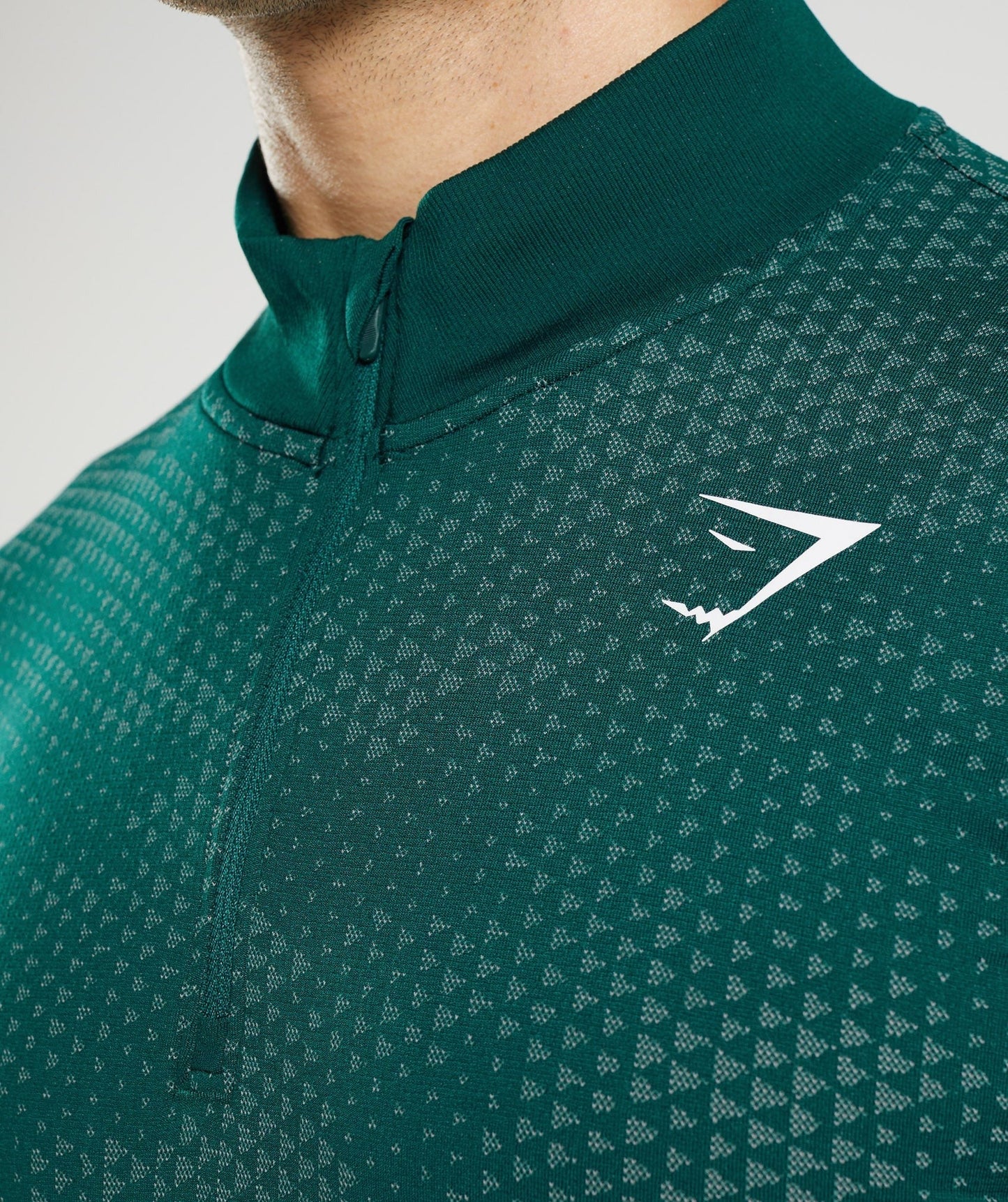 Gymshark Sport Seamless 1/4 Zip - Woodland Green/Hoya Green