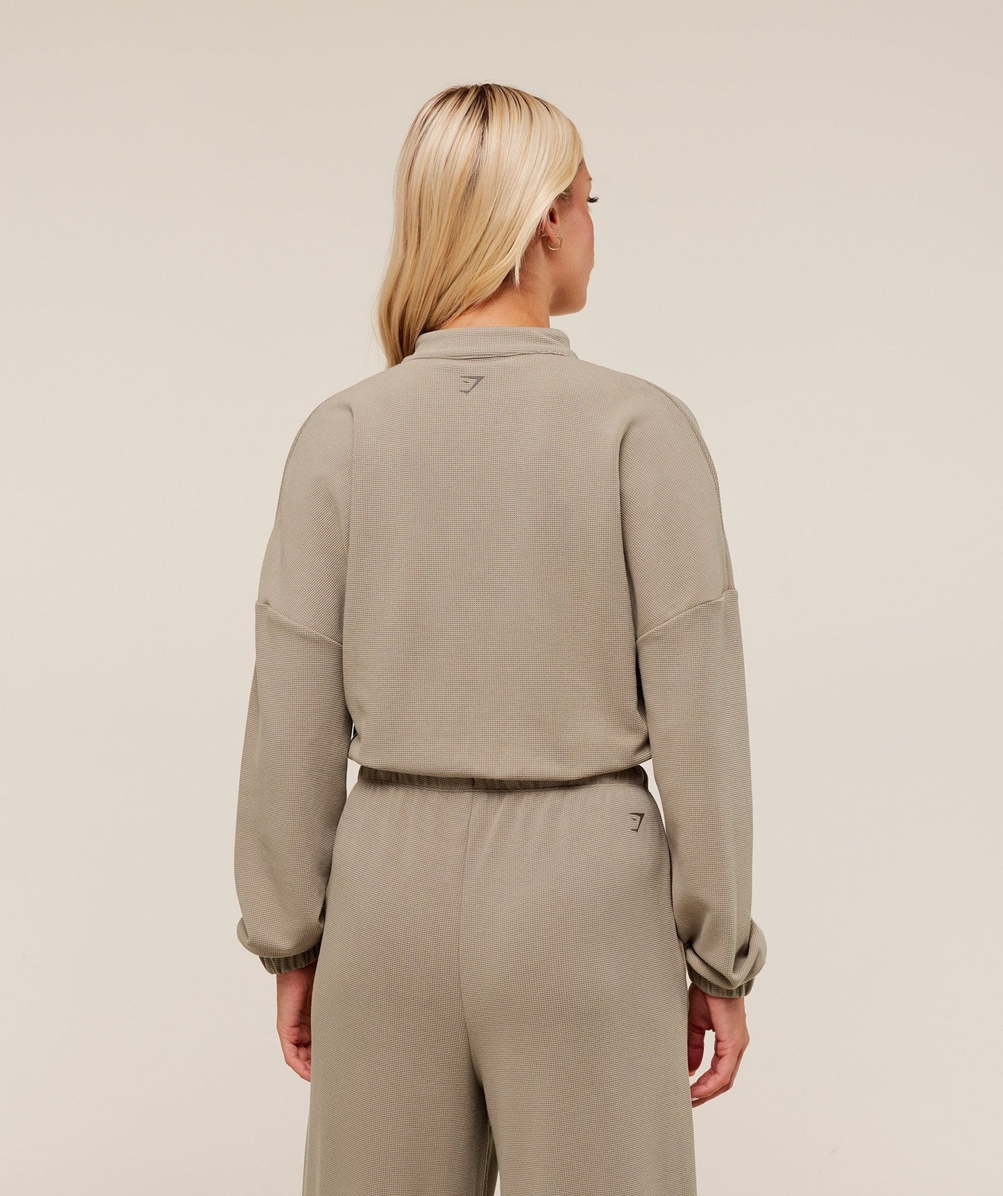 Gymshark Waffle Midi Zip Up Jacket - Lifestyle Brown