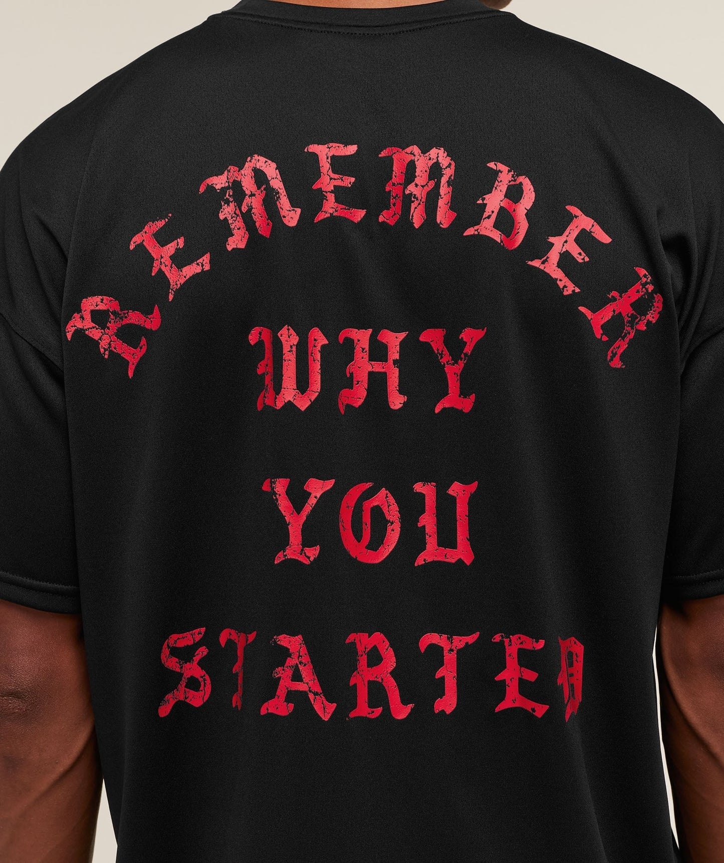 Gymshark Remember Why You Started T-Shirt - Black