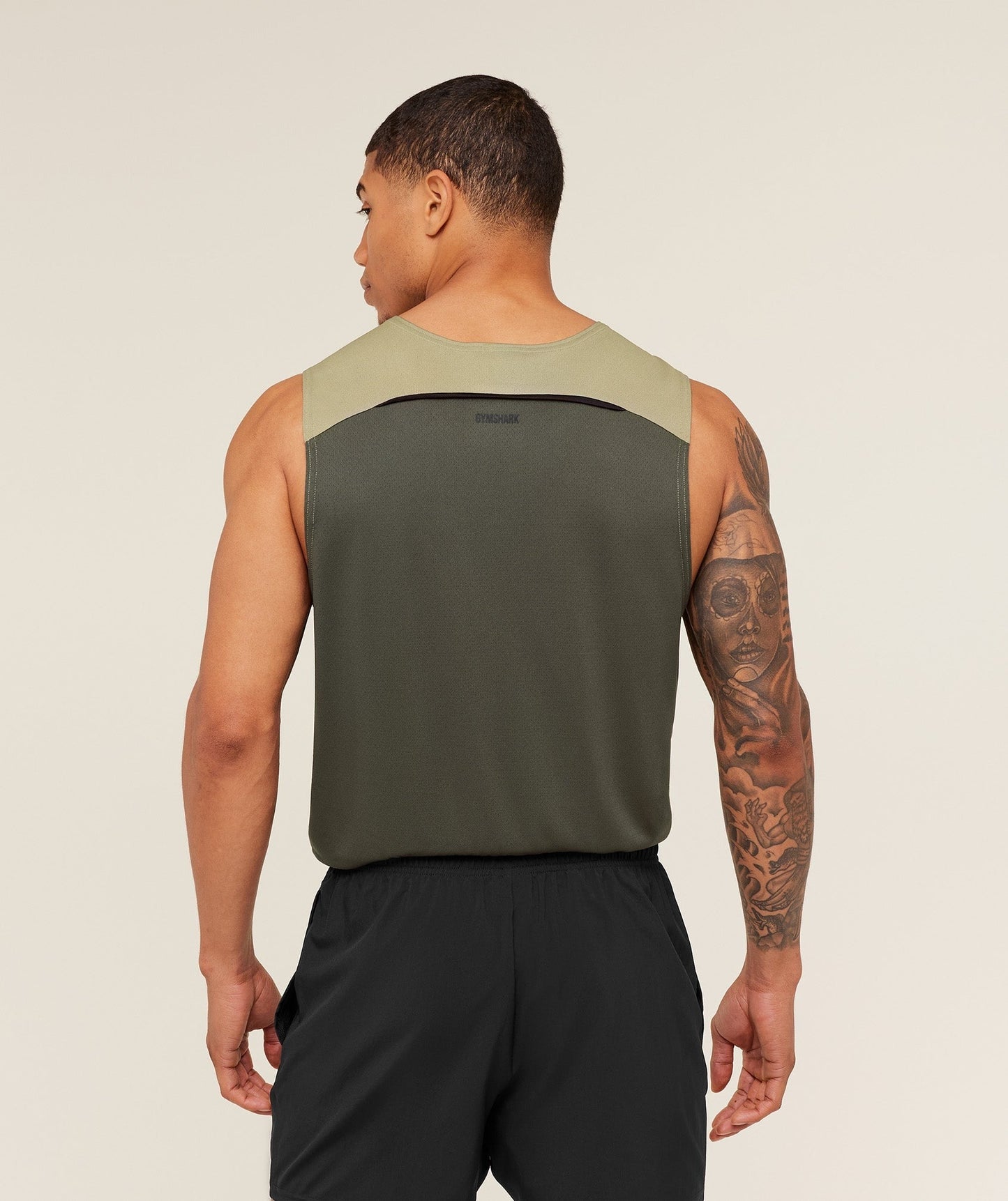 Gymshark Arrival Contrast Tank - Grounded Green / Strength Green