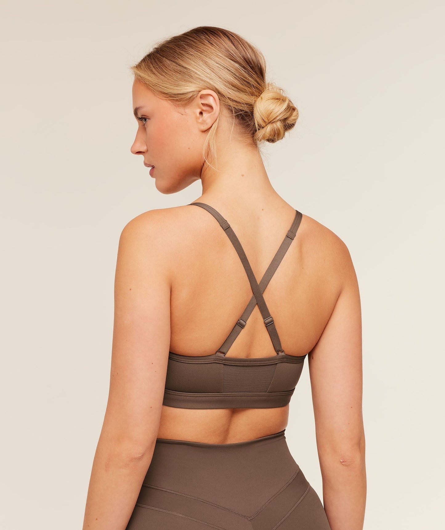 Gymshark Ruched Sports Bra - Soft Brown