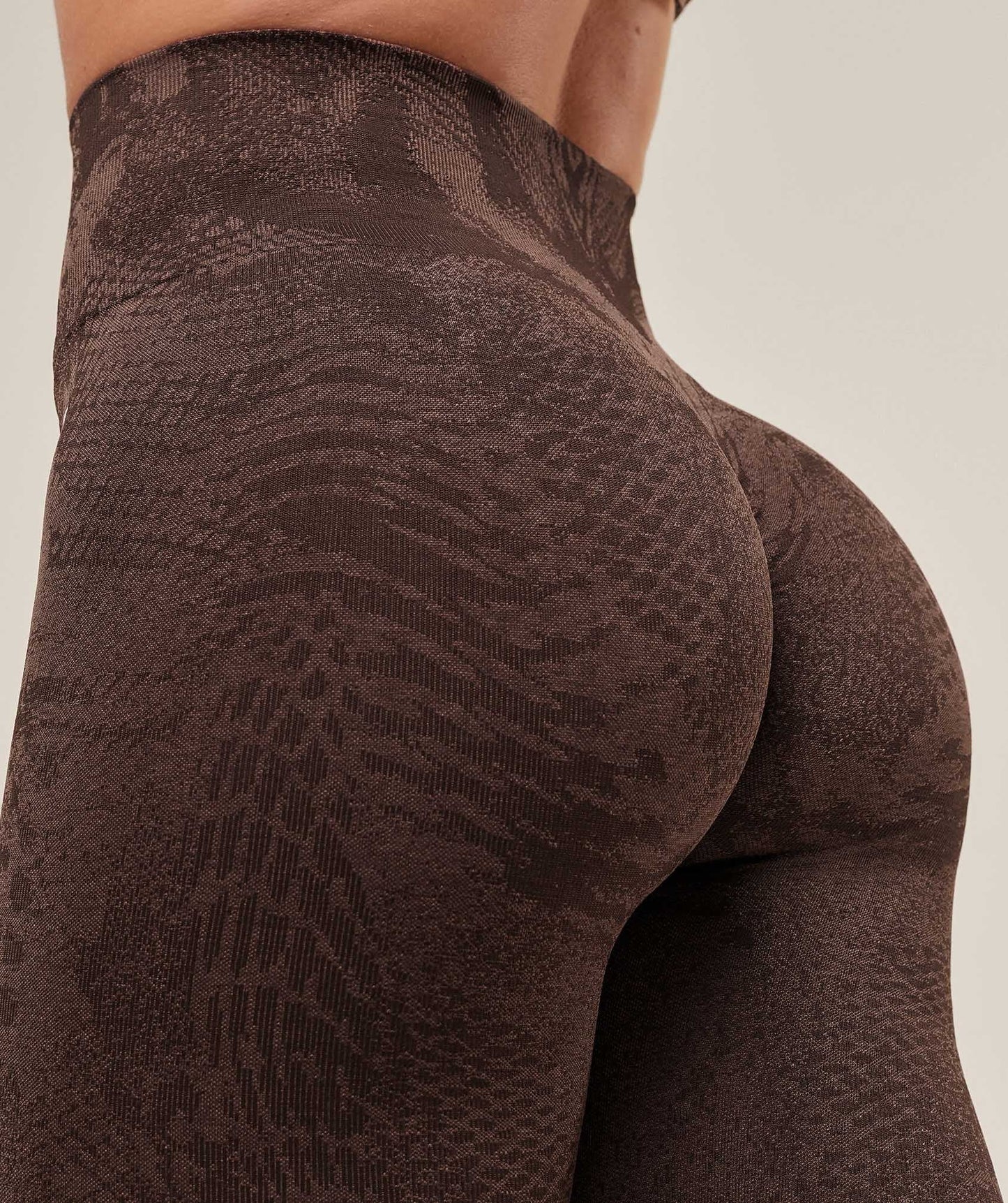 Gymshark Adapt Animal X Whitney Seamless Leggings - Brown