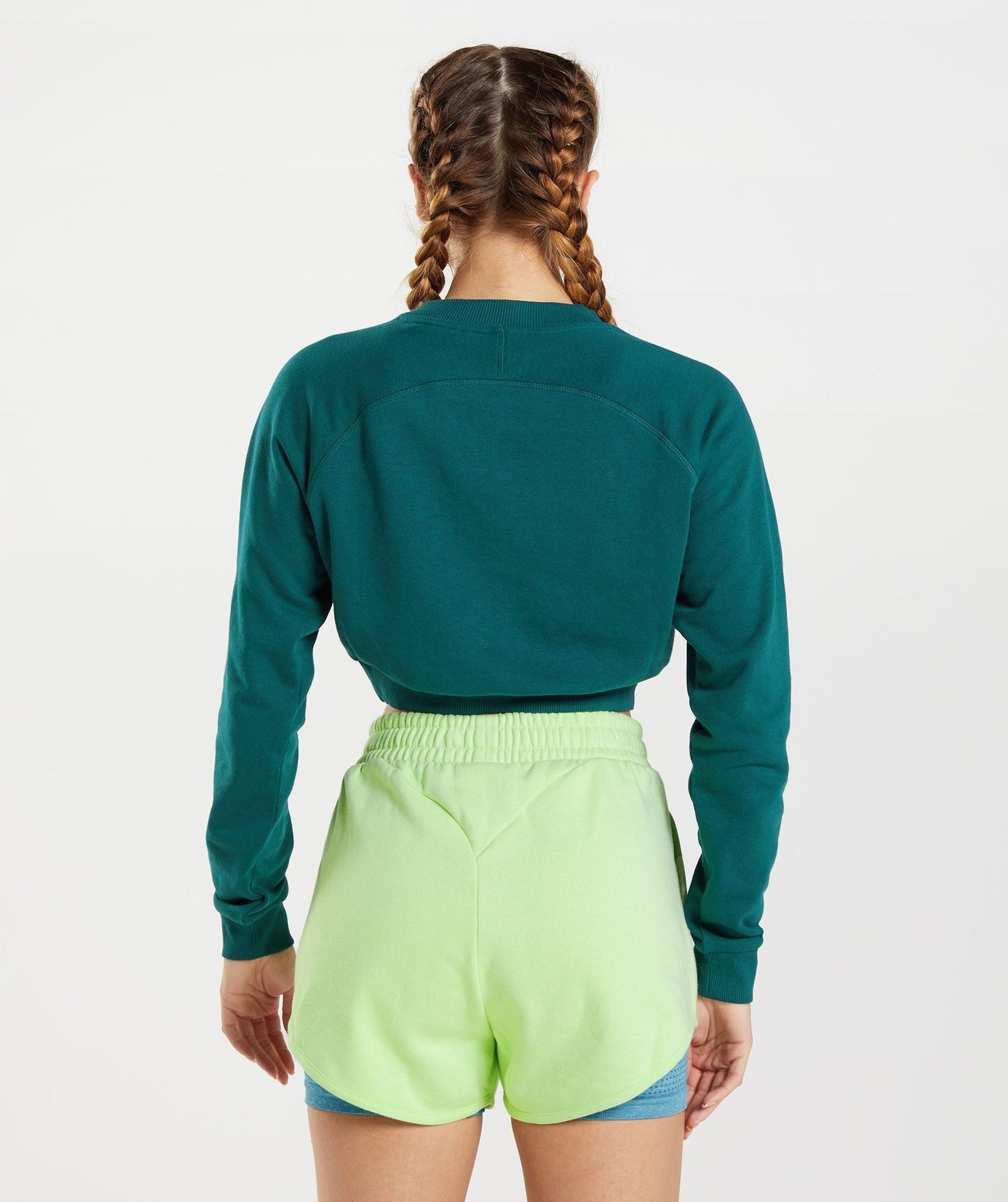 Gymshark Training Crop Sweater - Winter Teal