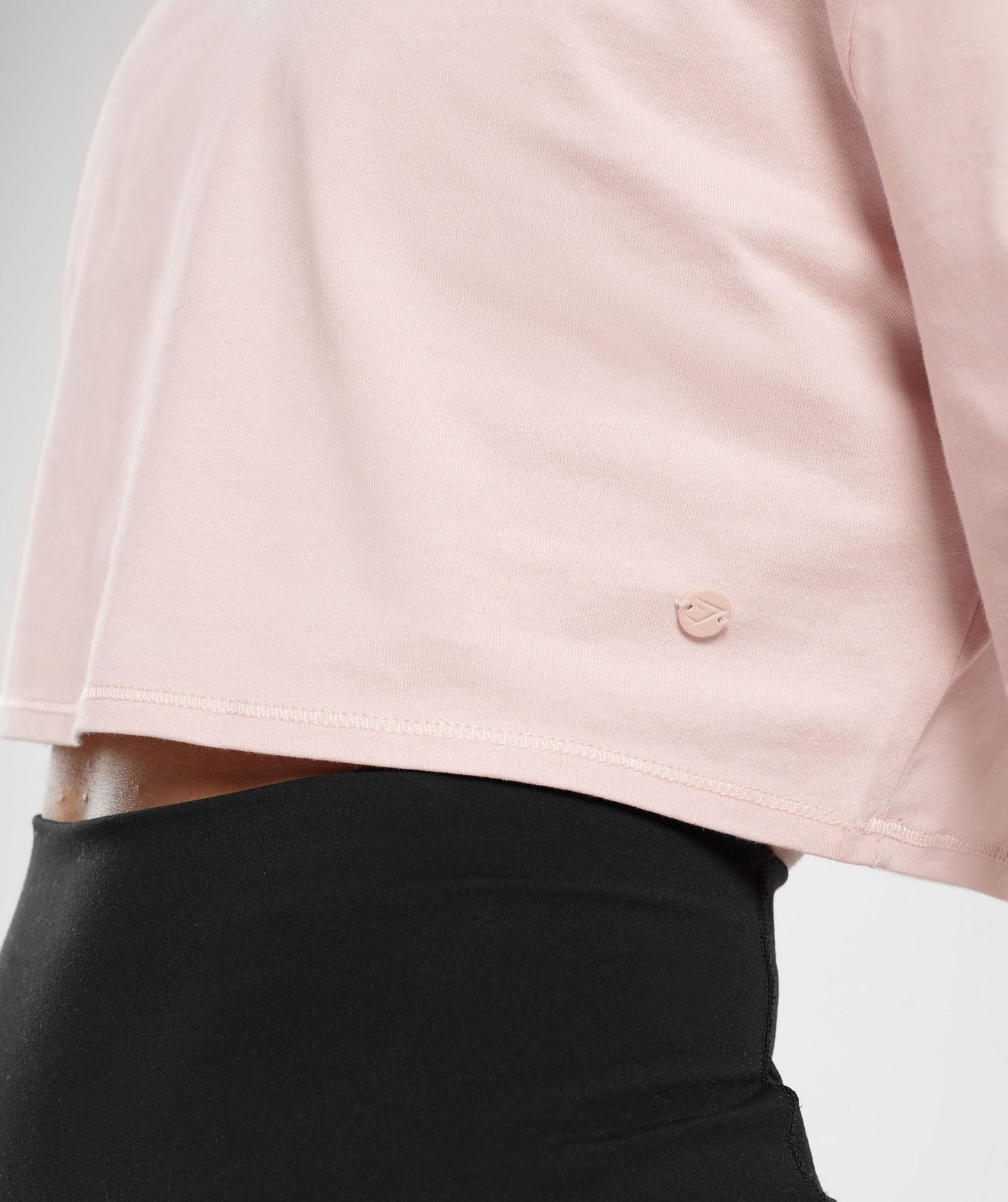 Gymshark Cotton Boxy Crop Top - Misty Pink