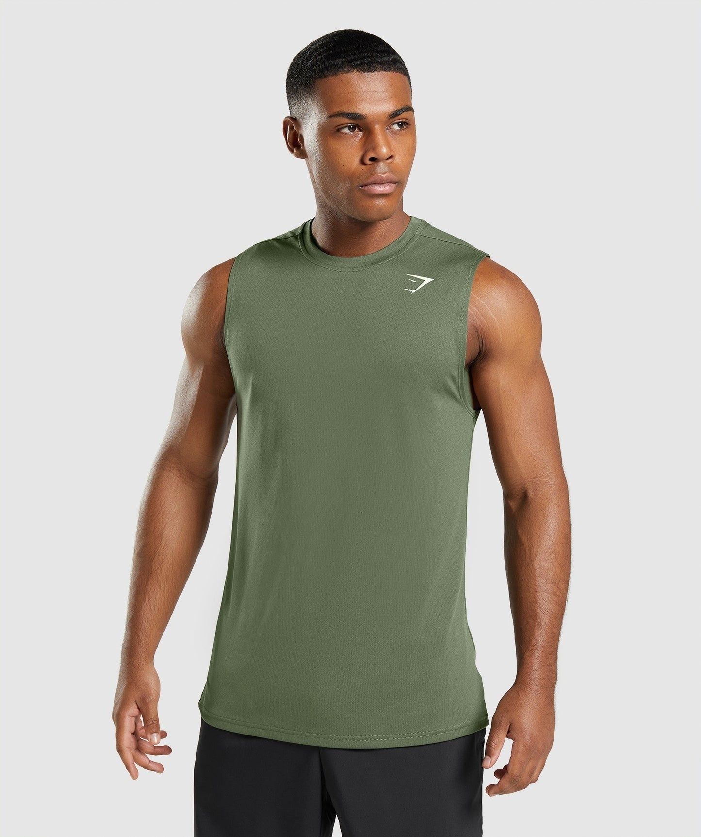 Gymshark Arrival Sleeveless Tee - Core Olive