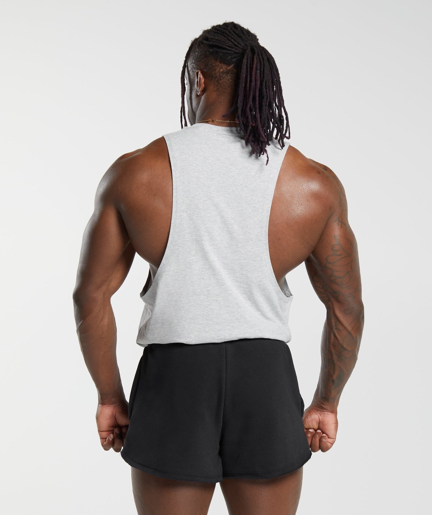 Gymshark Legacy Drop Arm Tank - Light Grey Marl