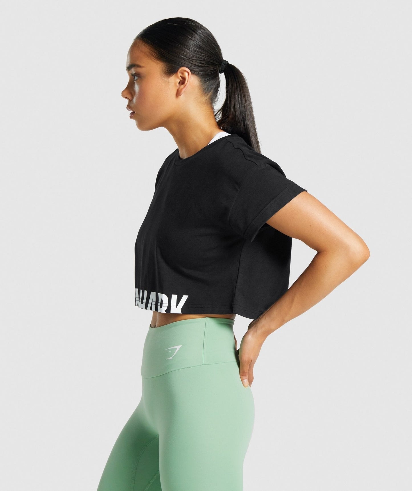 Gymshark Fraction Crop Top - Black