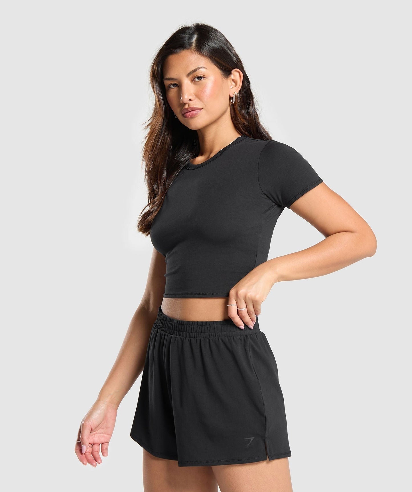 Gymshark Cotton Crop Top - Black