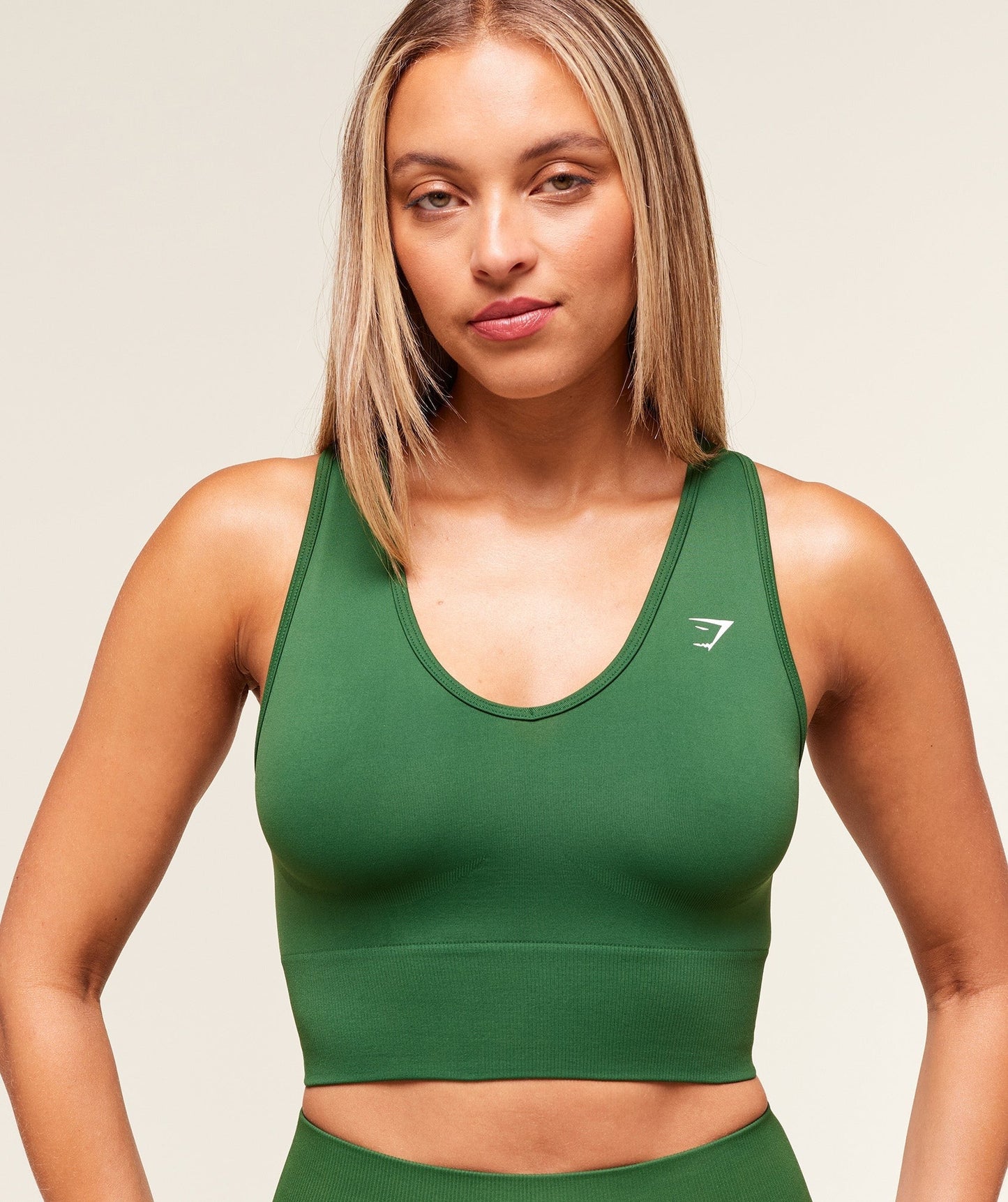 Gymshark Everyday Seamless Crop Tank - Athletic Green