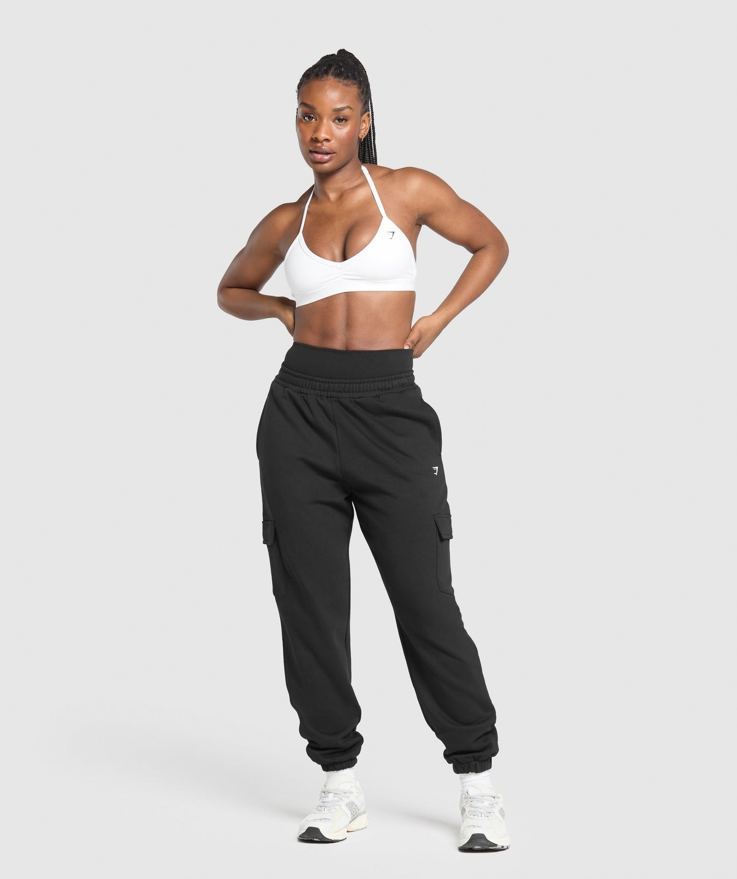 Gymshark Fleece Cargo Joggers - Black