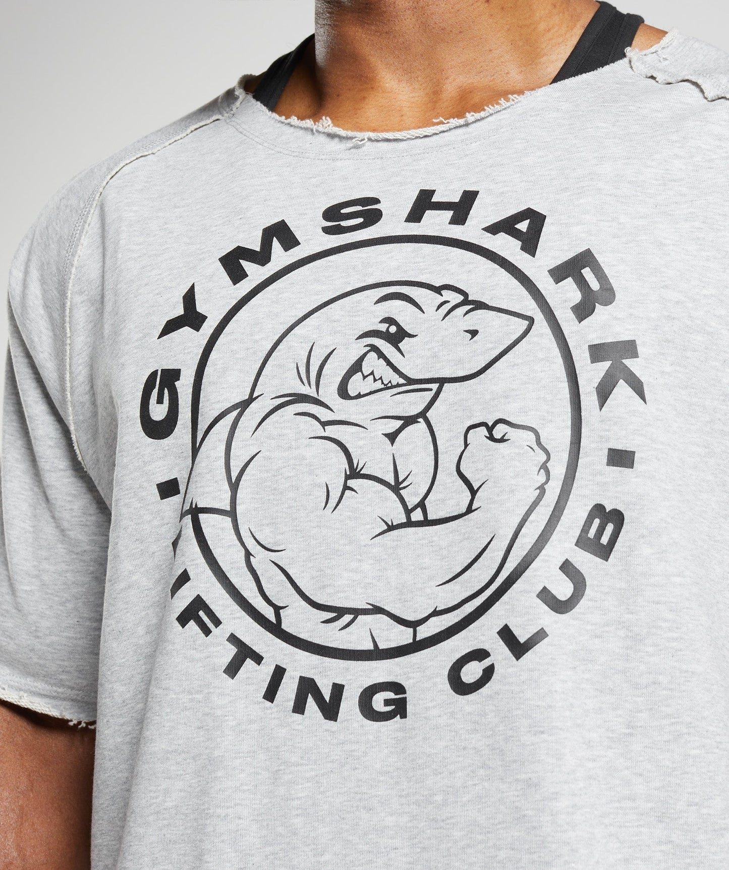 Gymshark Legacy Rag Top - Light Grey Core Marl