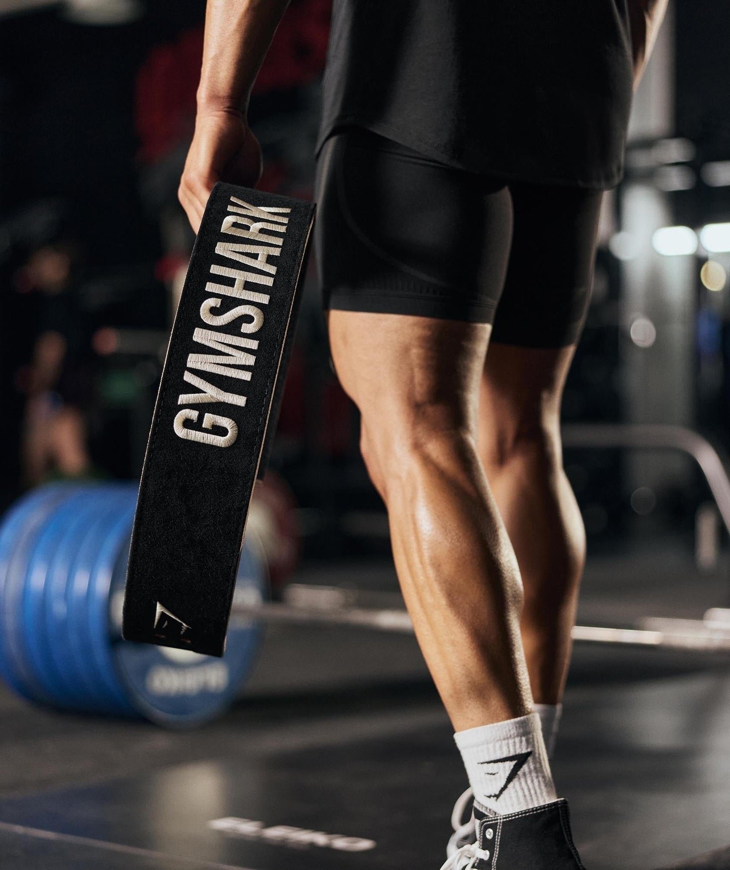 Gymshark Lever Lifting Belt - Black/Ecru White
