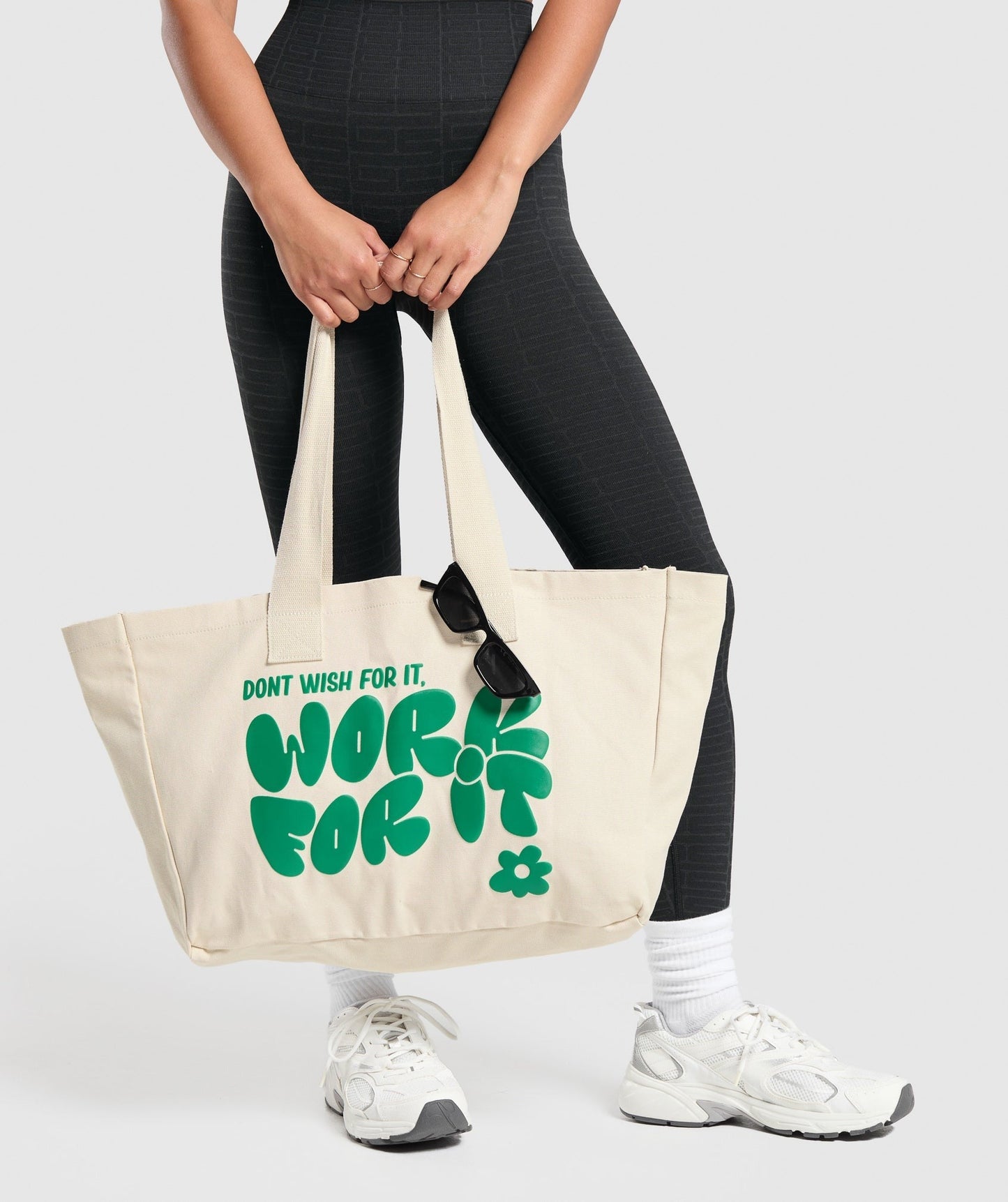 Gymshark Work For it Oversized Tote - Ecru White