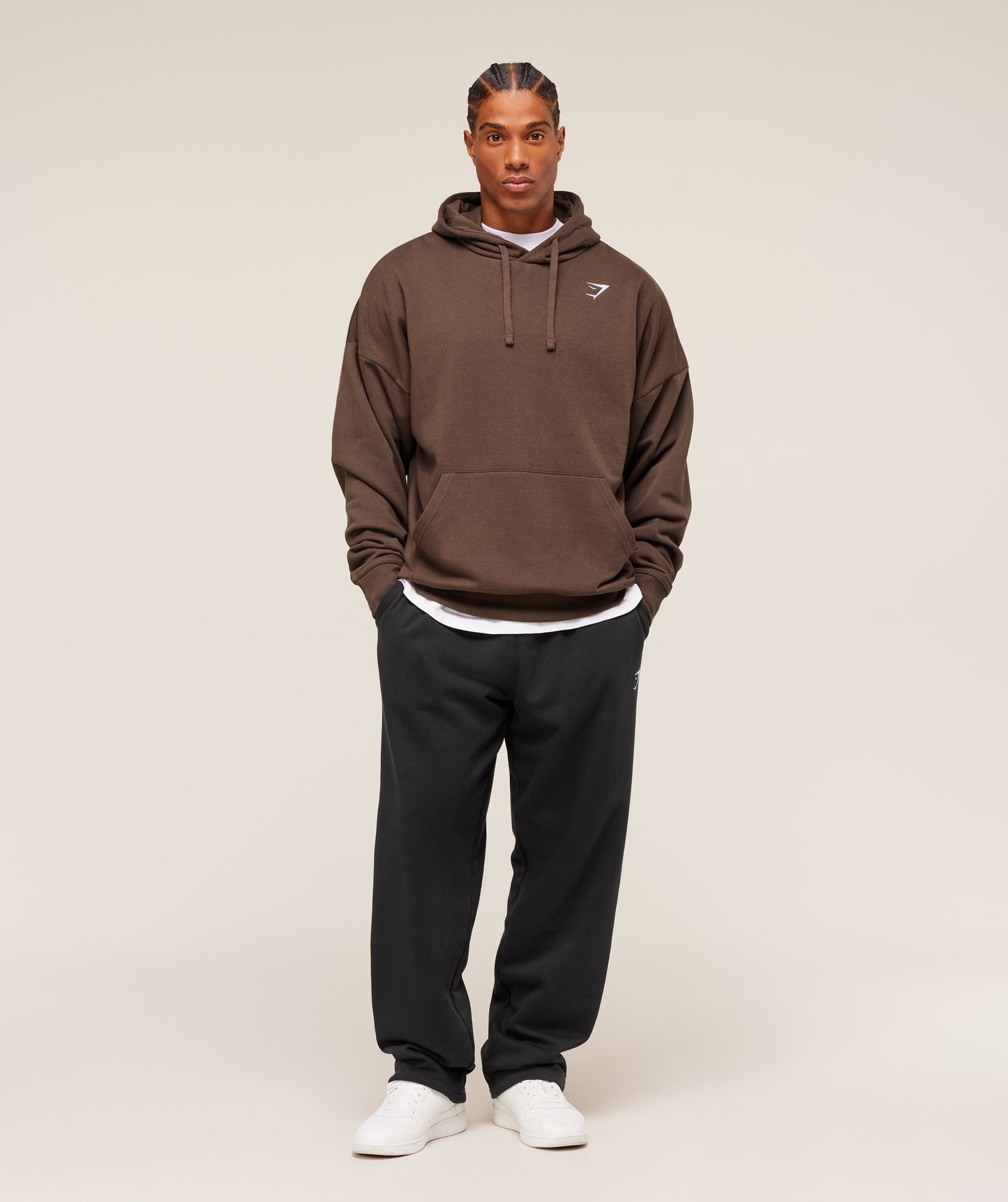Gymshark Crest Oversized Hoodie - Archive Brown